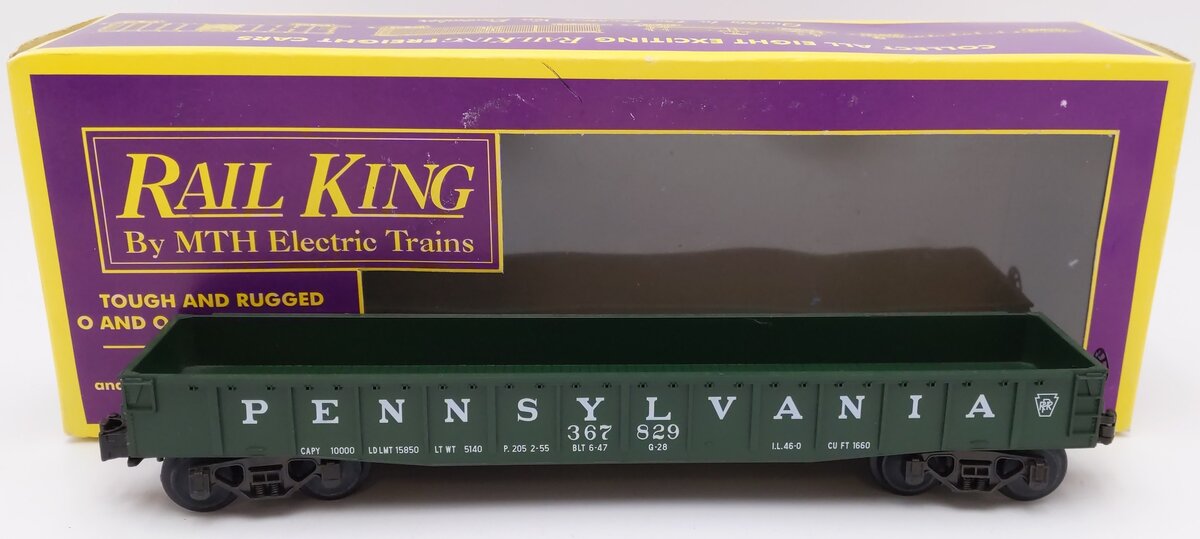 MTH 20-7200 O Gauge Pennsylvania Gondola #367829 EX/Box