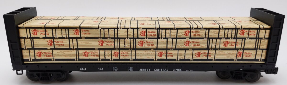 Weaver 324 O Gauge Central New Jersey Bulkhead Flatcar w/Paper Load EX/Box
