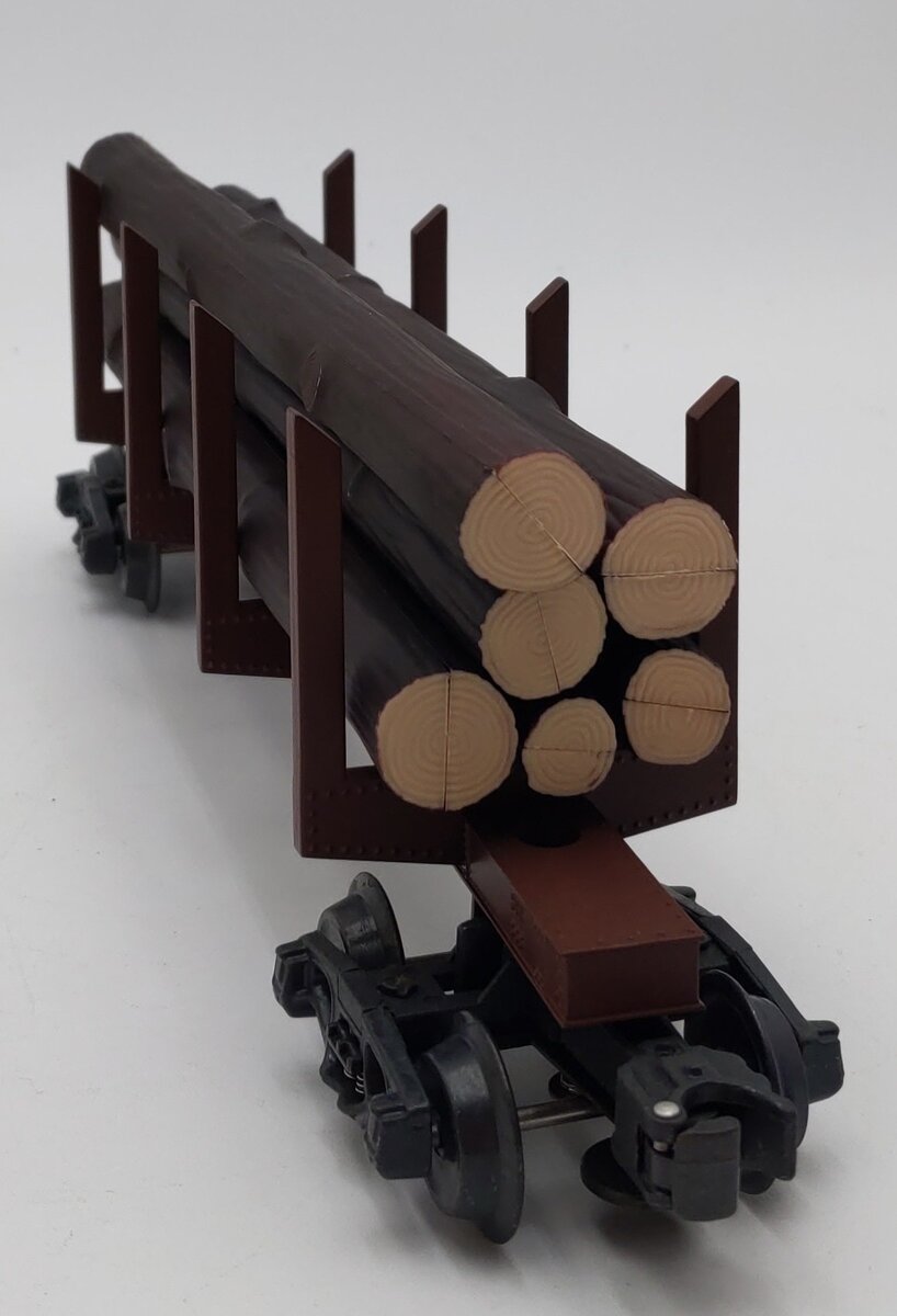 K-Line K663-8018 O Gauge Diecast Skeleon Log Car w/Logs & Stakes #54 LN/Box