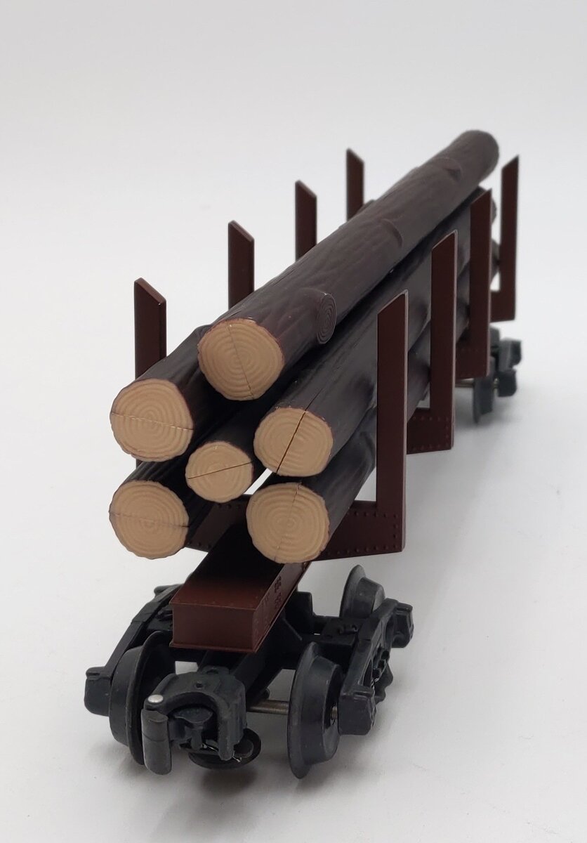 K-Line K663-8018 O Gauge Diecast Skeleon Log Car w/Logs & Stakes #54 LN/Box