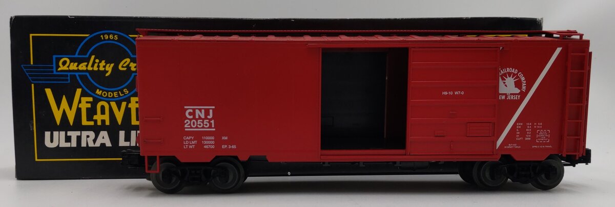 Weaver 20551 O Gauge Central New Jersey PS-1 40' Boxcar (3-Rail) EX/Box