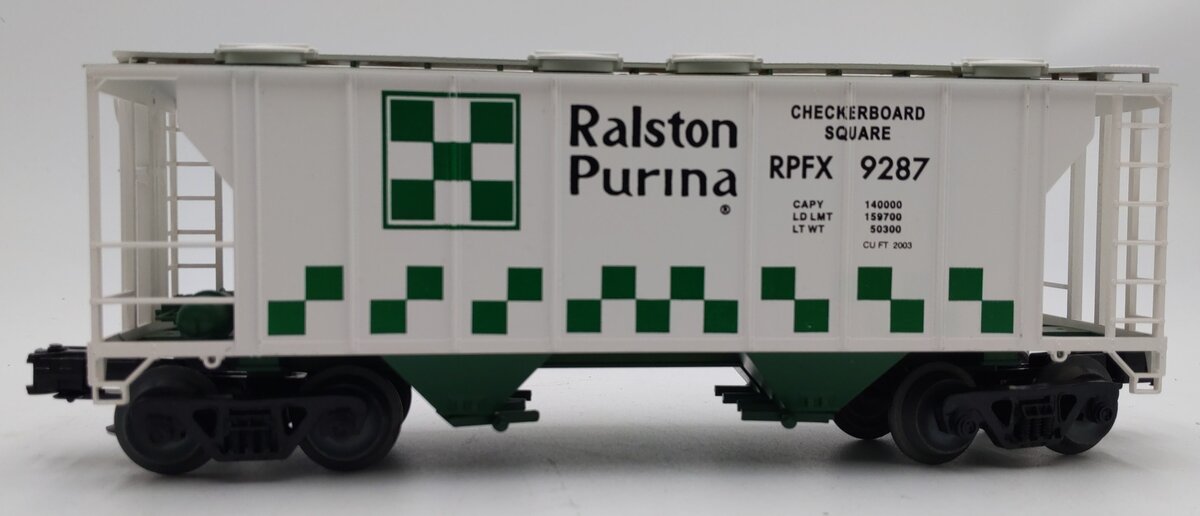 Weaver 9287 O Gauge Ralston Purina Covered Hopper Car (3-Rail) LN/Box