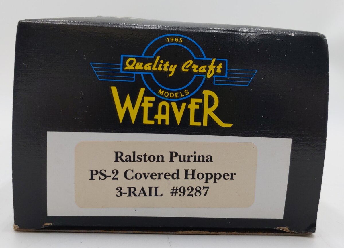 Weaver 9287 O Gauge Ralston Purina Covered Hopper Car (3-Rail) LN/Box