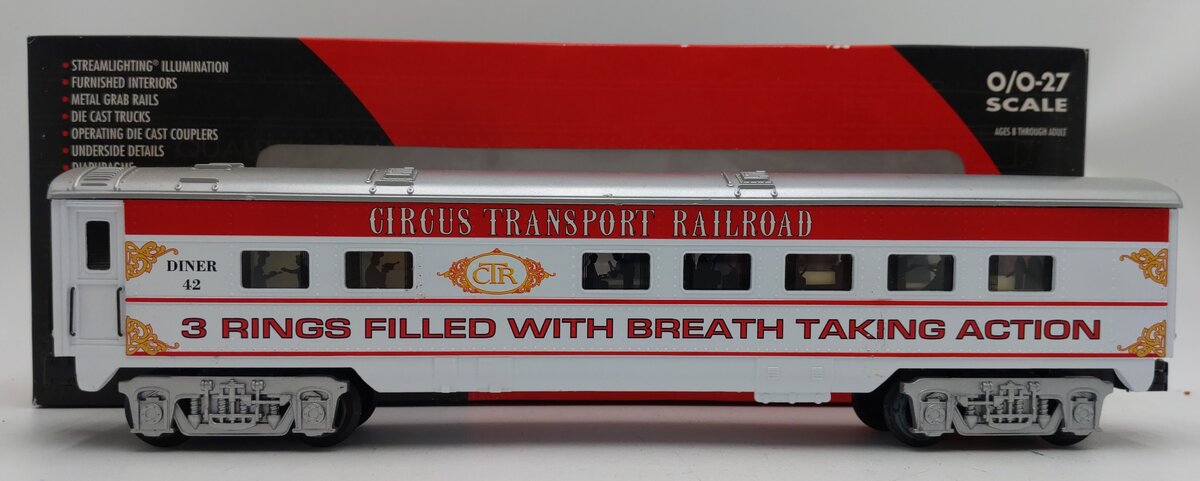 K-Line K4516-0042 O Gauge Circus Transport Railroad 13" Diner Passenger Car #42 EX/Box