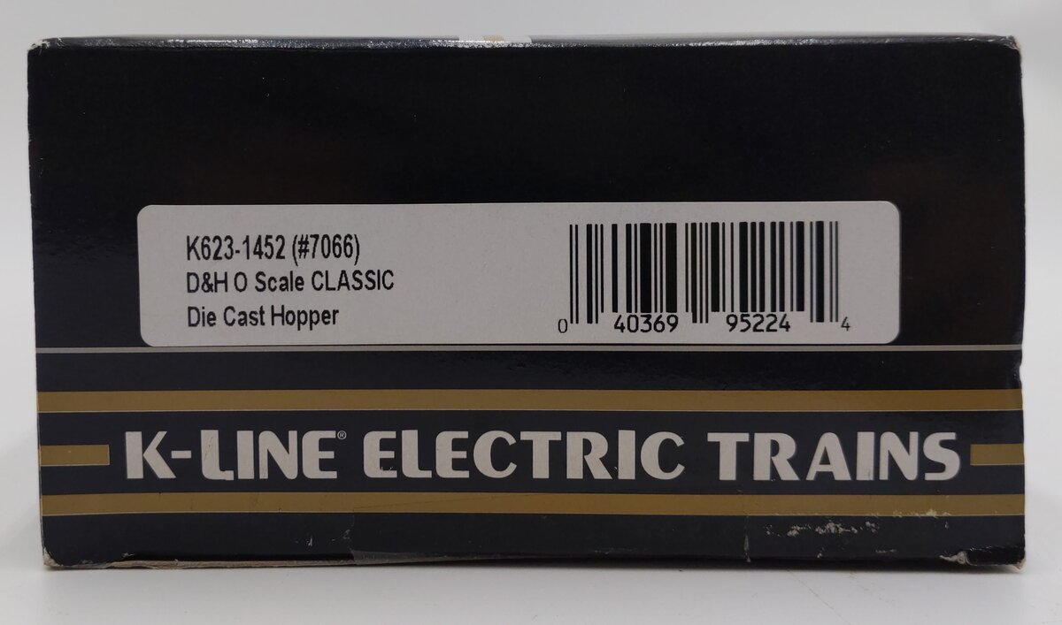 K-Line K623-1452 O Gauge Delaware & Hudson 4-Bay Hopper #7066 LN/Box