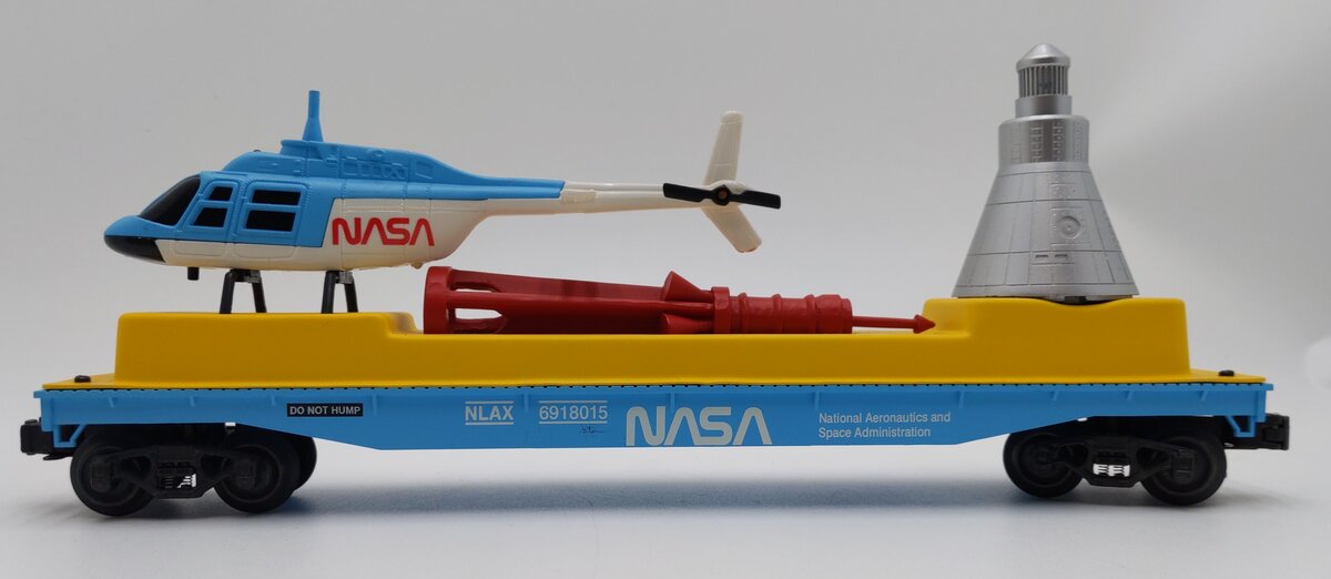 K-Line K691-8015 O Gauge NASA Flatcar w/ Capsule & Helicopter #6918015 EX/Box