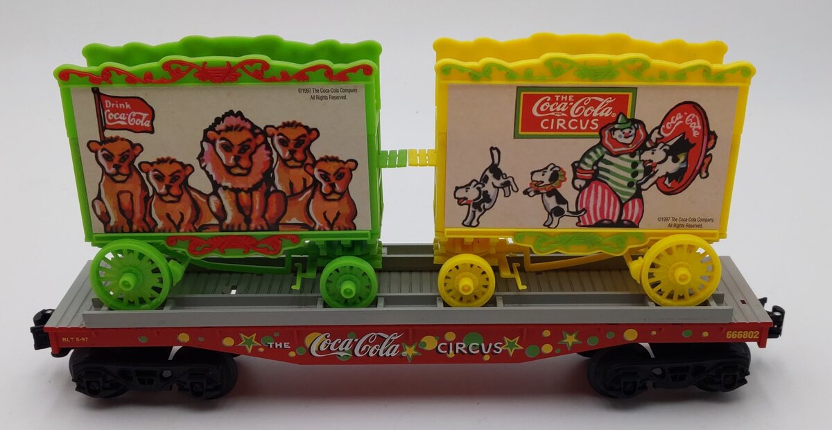 K-Line K666802 O Coca-Cola Circus Flatcar w/Trailers EX/Box