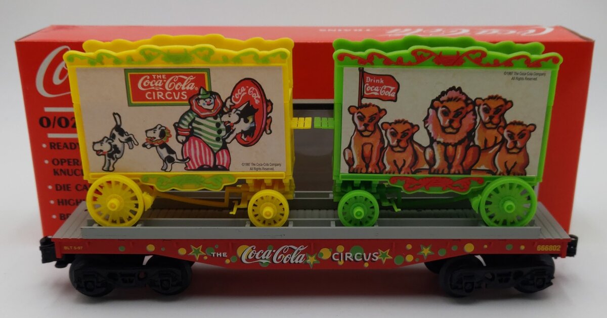 K-Line K666802 O Coca-Cola Circus Flatcar w/Trailers EX/Box