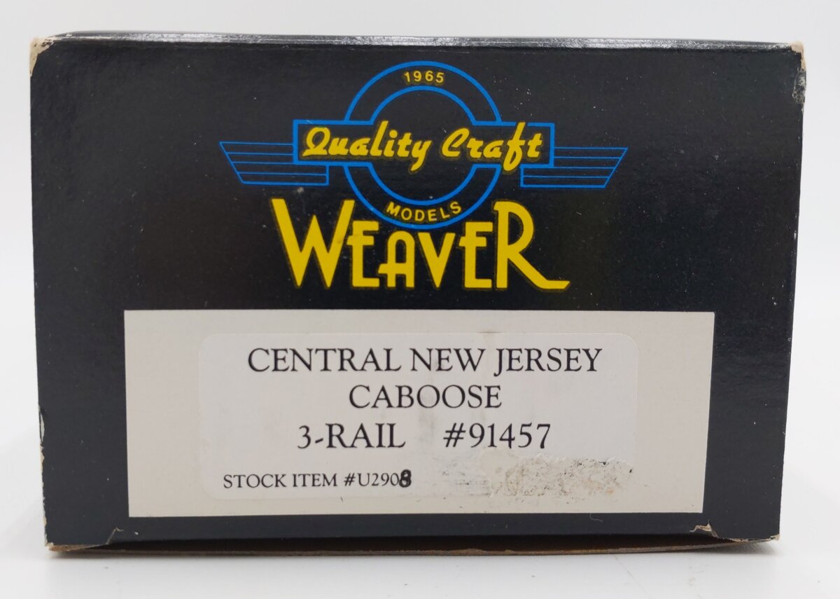 Weaver U2908 O Central New Jersey Caboose #91457 (3-Rail) EX/Box
