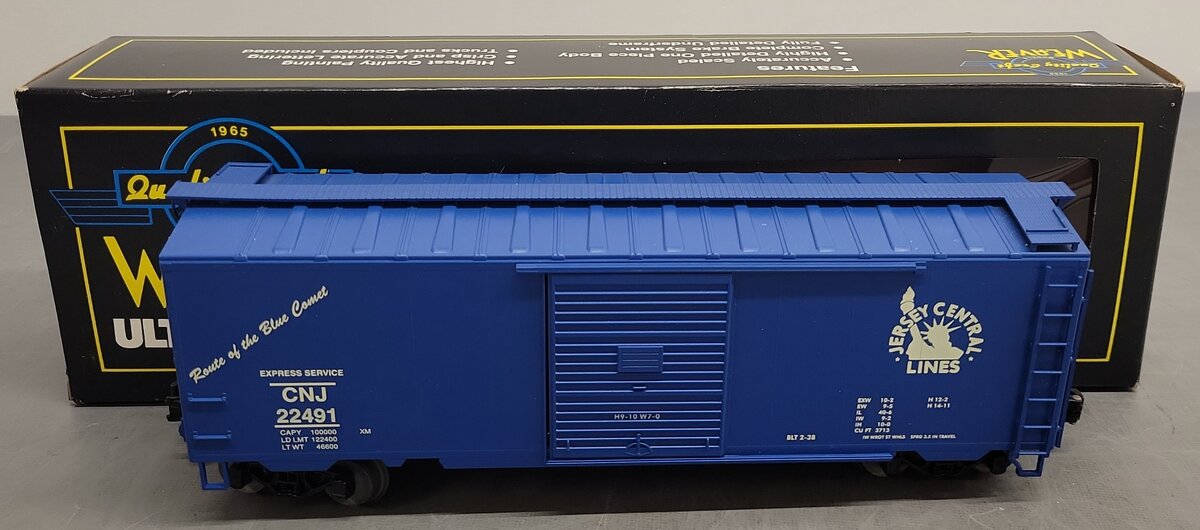 Weaver 22491 Jersey Central Lines PS-1 40' Boxcar (3 Rail) EX/Box