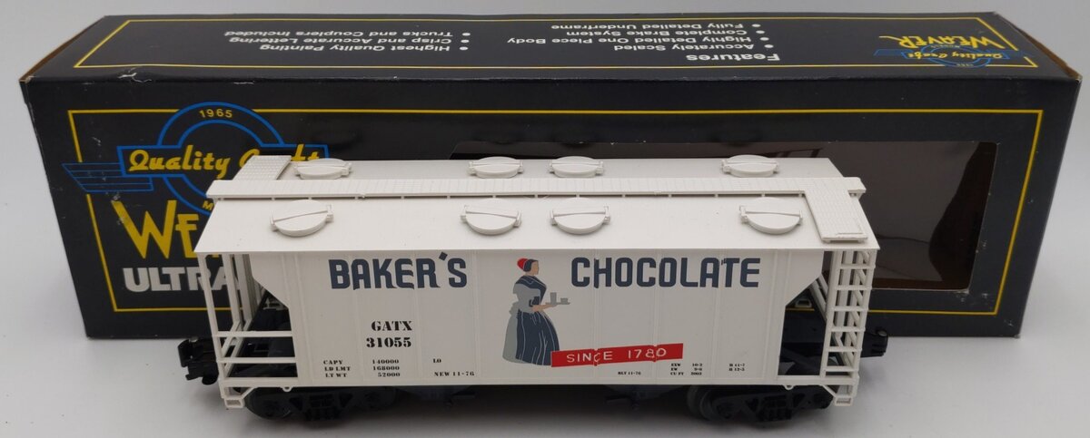 Weaver 31055 O GATX Baker's Chocolate PS-2 Covered Hopper - 3 Rail EX/Box