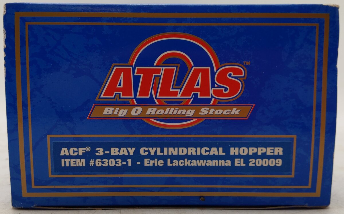 Atlas 6303-1 O EL ACF 3-Bay Cylindrical Hopper #20009 [3-Rail] EX/Box