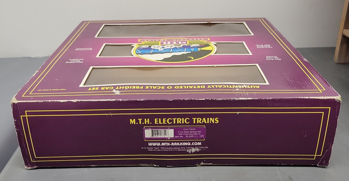 MTH 20-2251-1 O Union Pacific Weed Sprayer Set w/PS2 (Set of 3) EX/Box