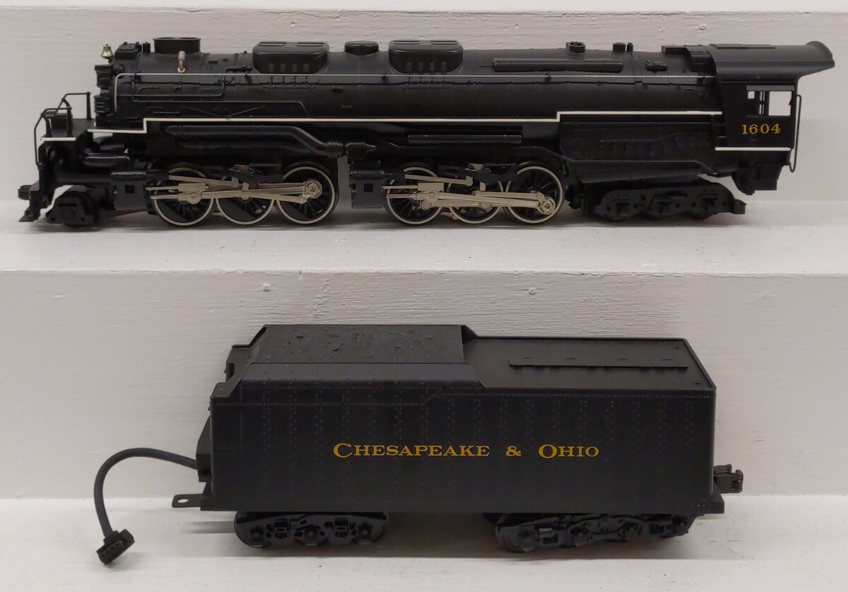 MTH 30-1116-1 O Gauge C&O 2-6-6-6 H-8 Steam Locomotive & Tender #1604 w/PS1 EX/Box