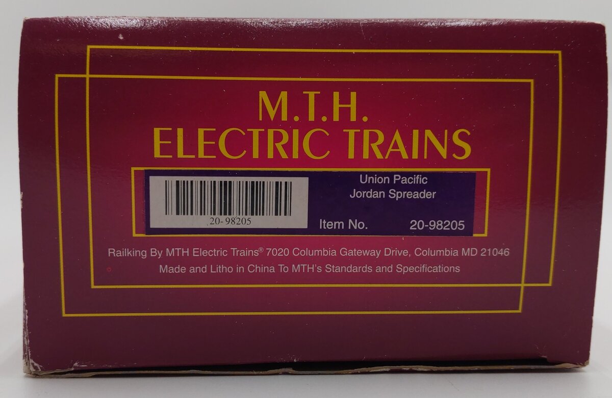 MTH 20-98205 O Gauge Union Pacific Jordan Spreader Snowplow #903143 EX/Box