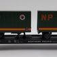 MTH 20-98105 Northern Pacific Flatcar with 2 Short NP Trailers #66152 EX/Box