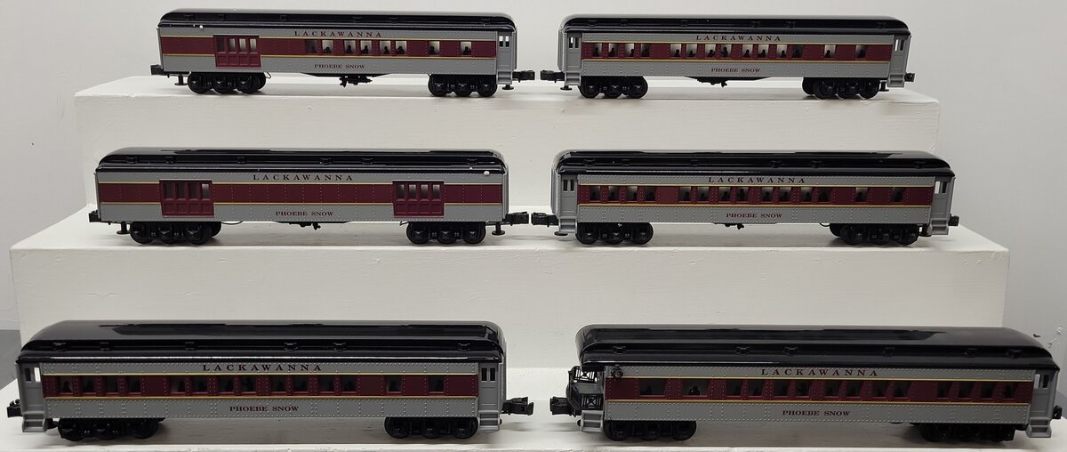 Williams M215S O Gauge Lackawanna Phoebe Snow 6-Car Madison Passenger Set EX/Box
