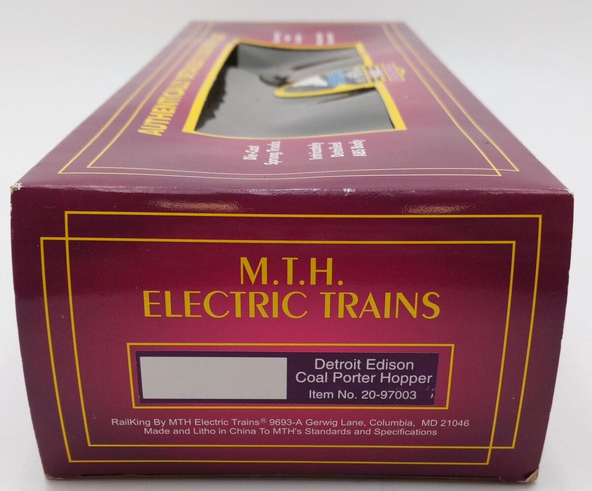 MTH 20-97003 O Gauge Detroit Edison Coal Porter Hopper #6105 VG/Box