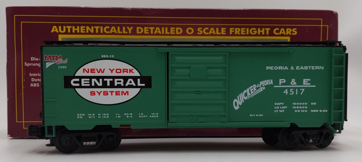 MTH 20-93024 O Gauge New York Central MTHRRC-1999 Box Car #4517 LN/Box