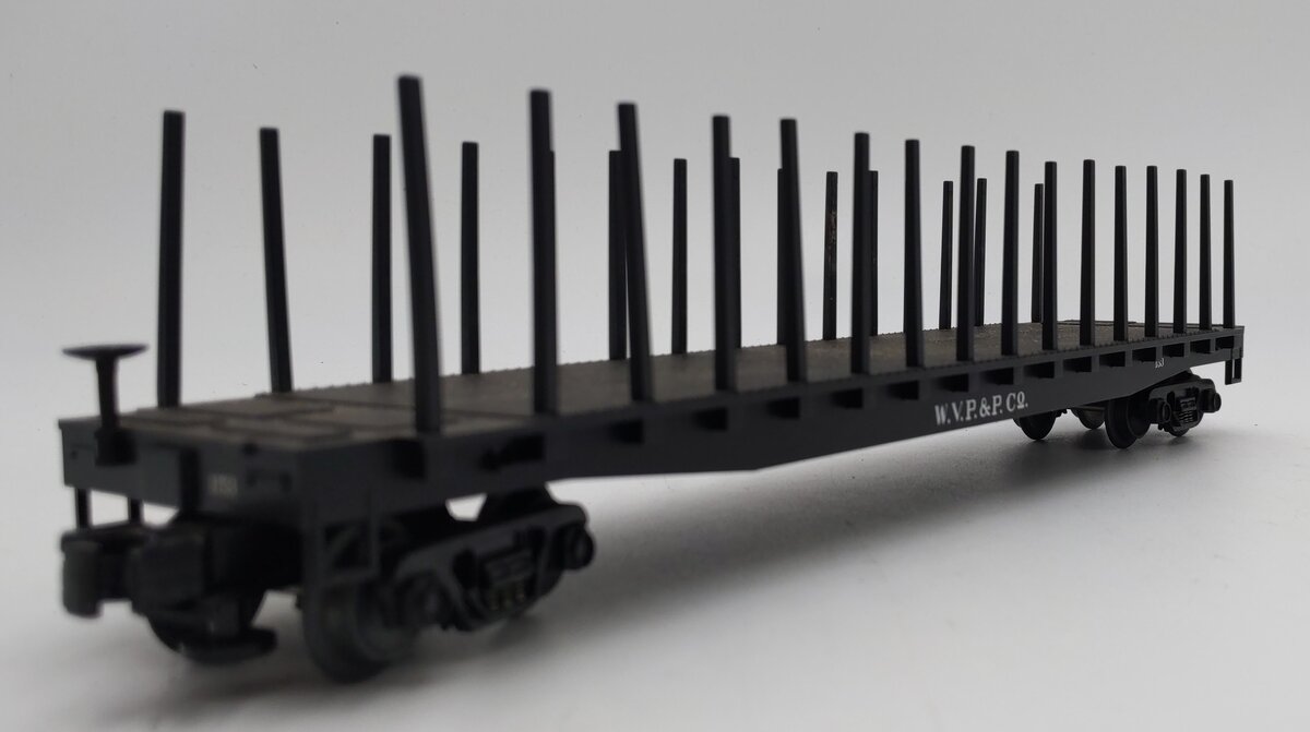 MTH 20-98103A O Gauge West Virginia Pulp and Paper Log Car w/Logs #153 EX/Box