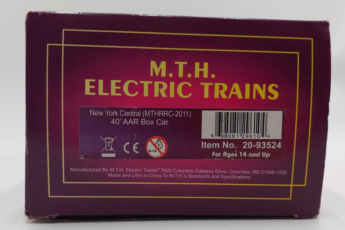 MTH 20-93524 O New York Central MTHRRC-2011 40' AAR Boxcar #151471 EX/Box