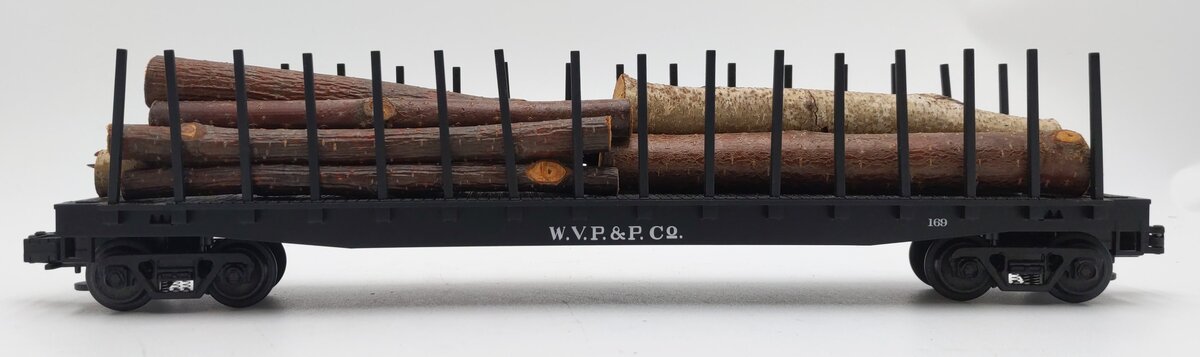 MTH 20-98103C O Gauge West Virginia Pulp and Paper Log Car w/Logs #169 EX/Box