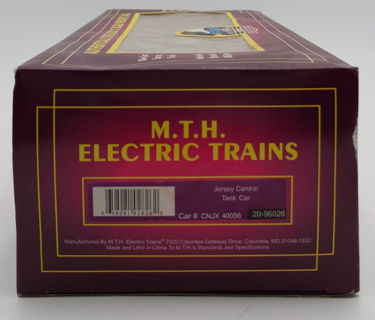 MTH 20-96026 O Gauge Jersey Central Unibody Tank Car #40056 EX/Box