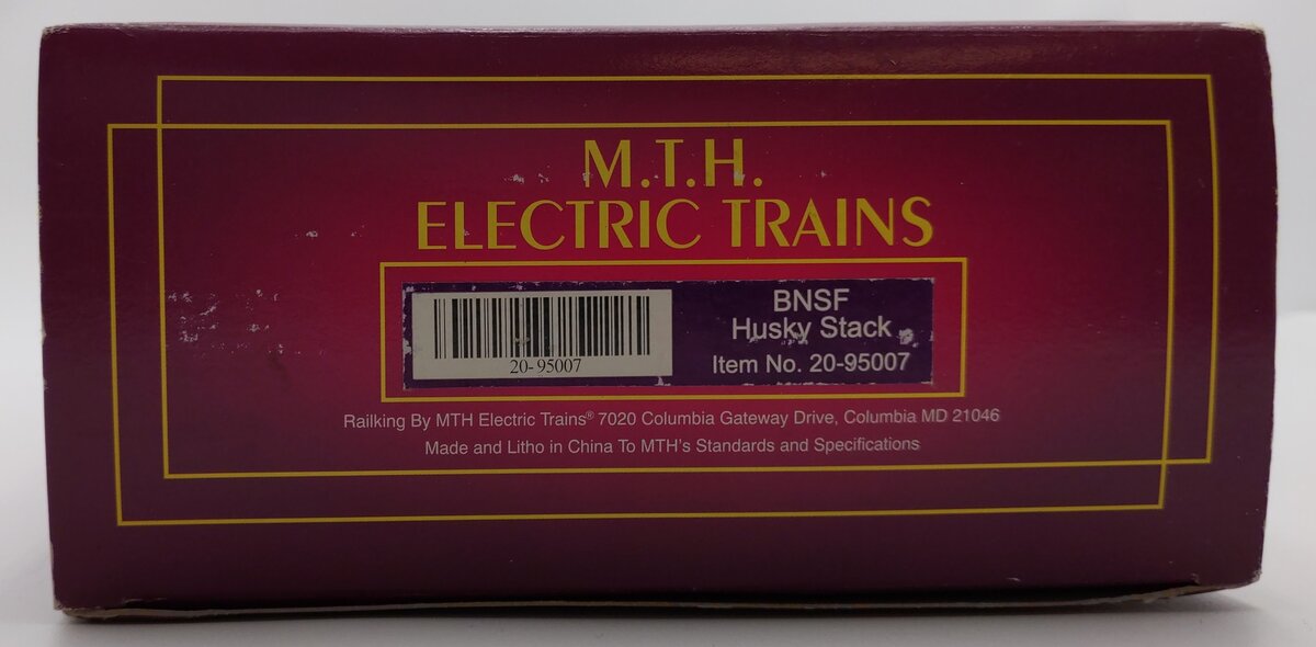 MTH 20-95007 O Gauge Union Pacific Husky Stack Car w/ Containers #2520028 EX/Box