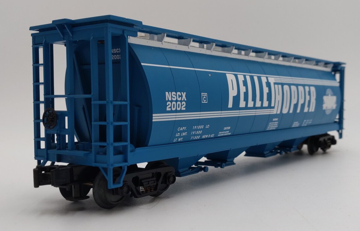 MTH 20-97473 O Gauge Pellet Blue 100 Ton Hopper Car #2002 EX/Box