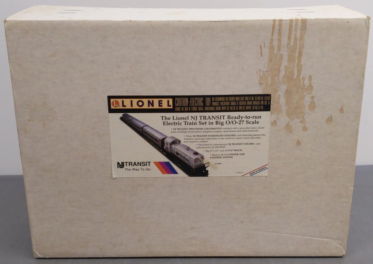 Lionel 6-11828 O NJ Transit Passenger Cars VG/Box