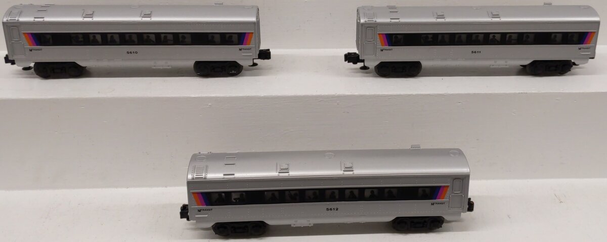Lionel 6-11828 O NJ Transit Passenger Cars VG/Box