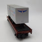 MTH 20-98107 O Gauge Union Pacific Flatcar w/2 Short Trailers #57256 EX/Box