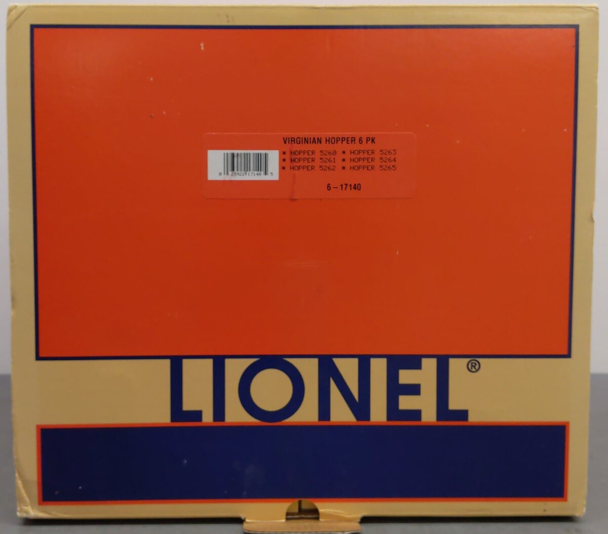 Lionel 6-17140 O Gauge Virginian 3-Bay Hopper 6-Car Set VG/Box