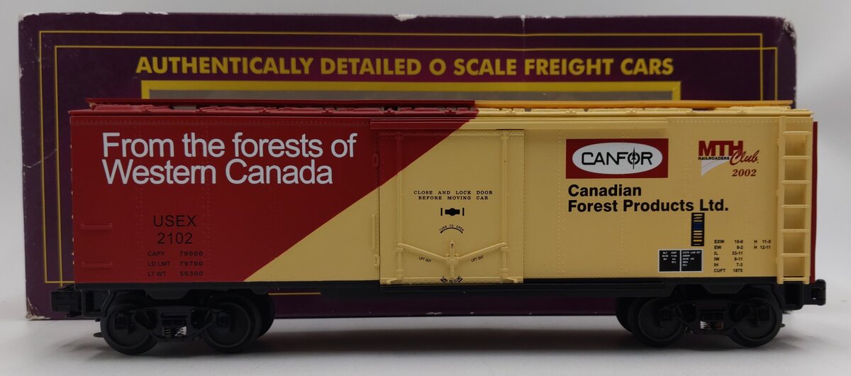 MTH 20-94028 O Gauge MTHRRC 2002 Canfor Reefer Car #2102 LN/Box