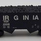 Industrial Rail IDM4001 O Gauge Virginian Hopper w/Load #23348 LN/Box