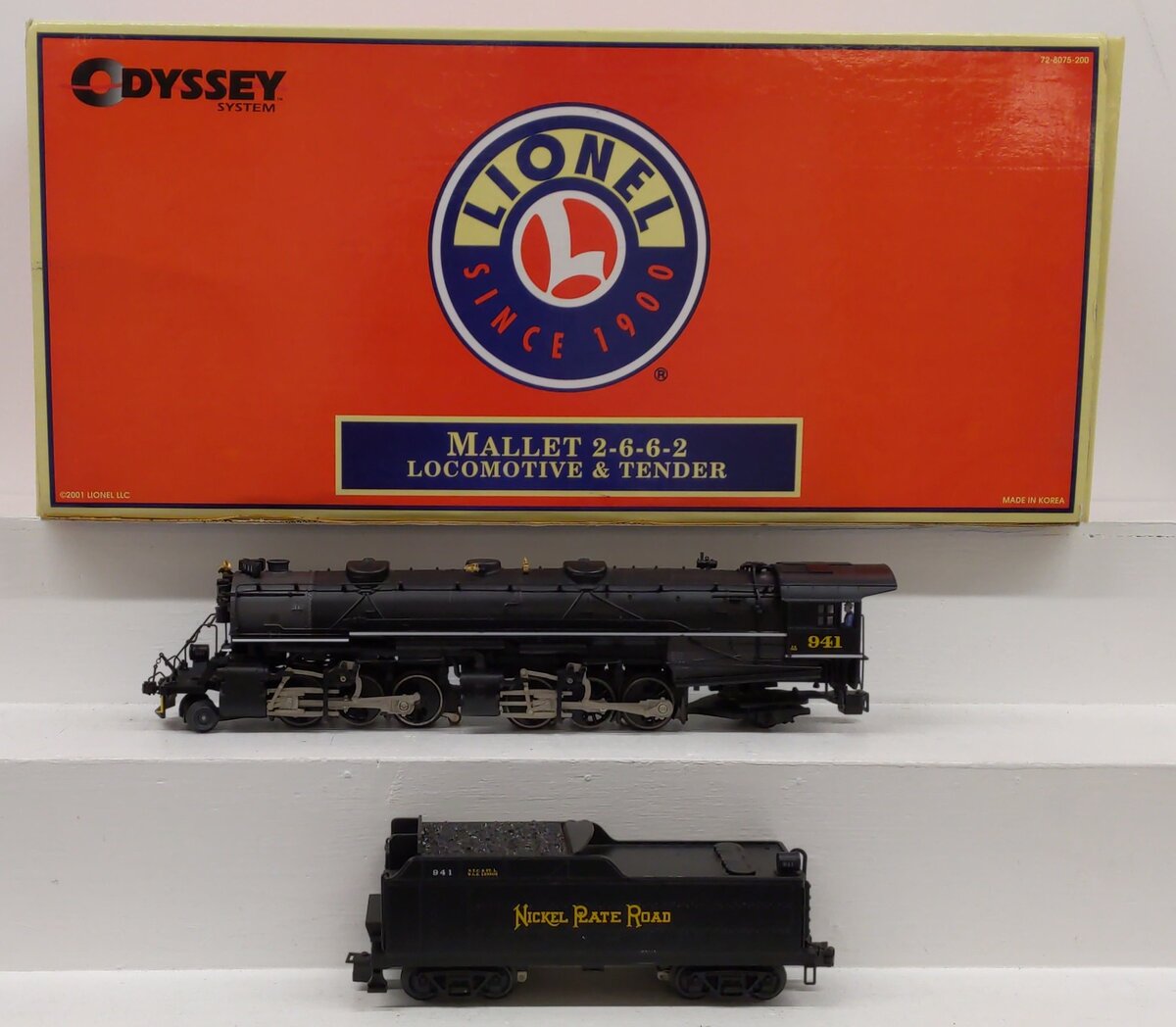 Lionel 6-28076 P O Nickel Plate Road 2-6-6-2 Steam Locomotive & Tender #941 EX/Box