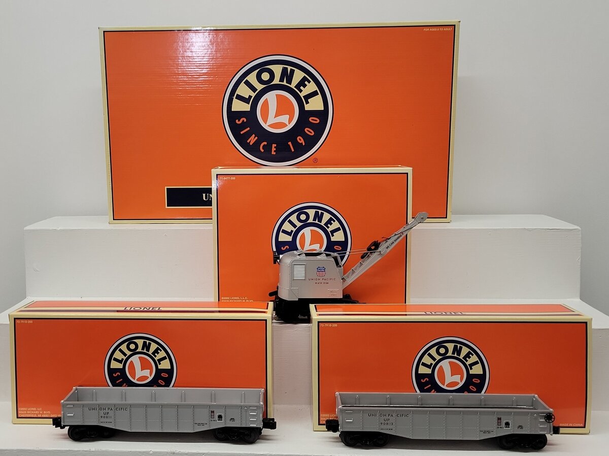 Lionel 6-31706 O Gauge Union Pacific Burro Crane Set EX/Box