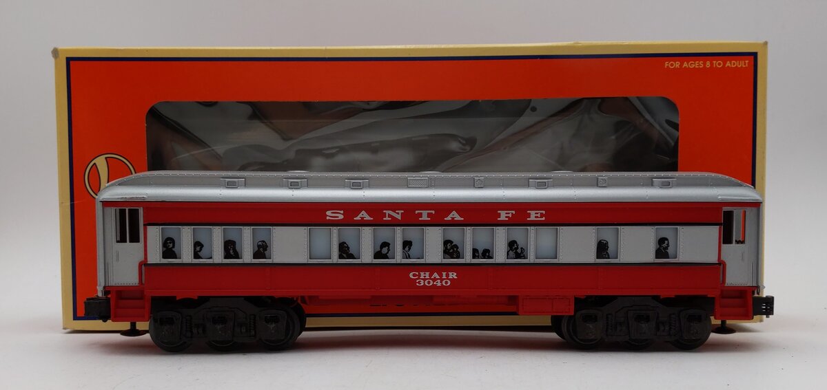 Lionel 6-29083 O Gauge AT&SF Chair Passenger Car #3040 LN/Box