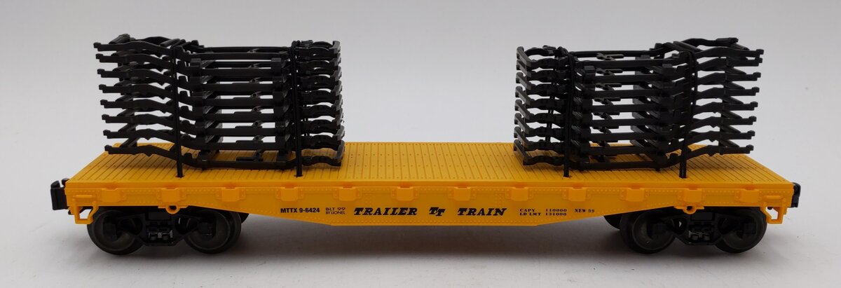 Lionel 6-36020 O Gauge TTX Trailer Train Flatcar with Auto Frames #9-6424 LN/Box