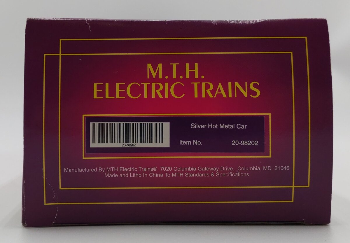 MTH 20-98202 O Gauge Silver Hot Metal Car #49 EX/Box