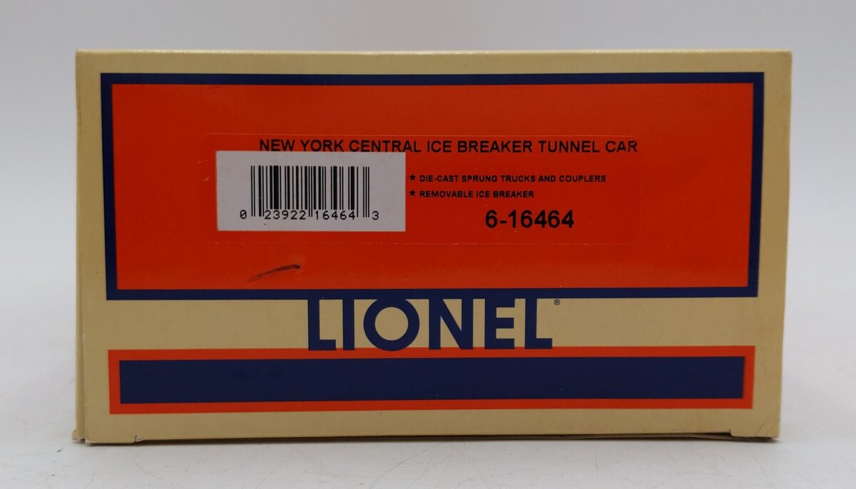 Lionel 6-16464 O Gauge New York Central Ice Breaker Tunnel Car #32004 LN/Box