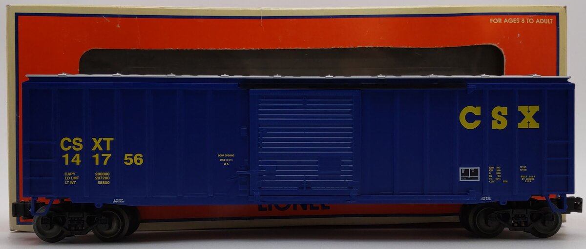 Lionel 6-17253 O Gauge CSX 50' Modern Boxcar #141756 EX/Box