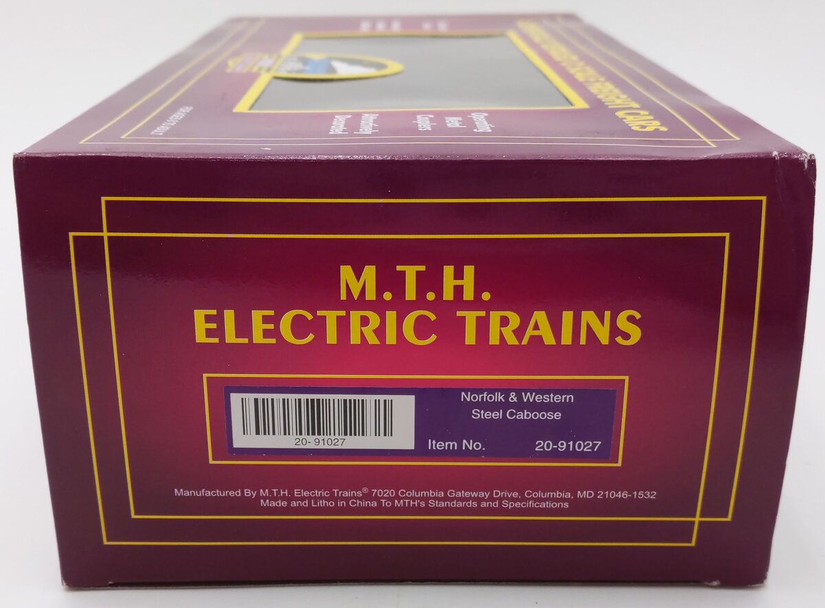 MTH 20-91027 O Gauge Norfolk & Western Steel Caboose #562720 LN/Box
