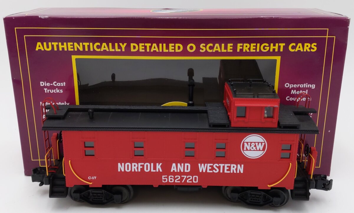 MTH 20-91027 O Gauge Norfolk & Western Steel Caboose #562720 LN/Box
