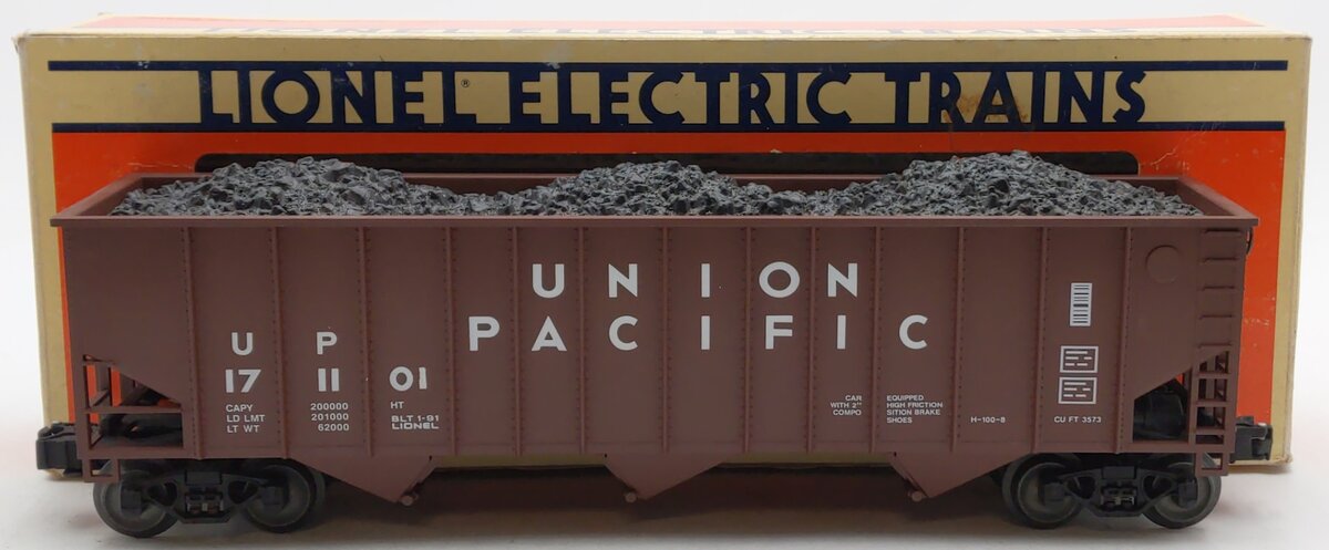 Lionel 6-17110 O Gauge Union Pacific 3-Bay Hopper #17110 with Coal Load EX/Box