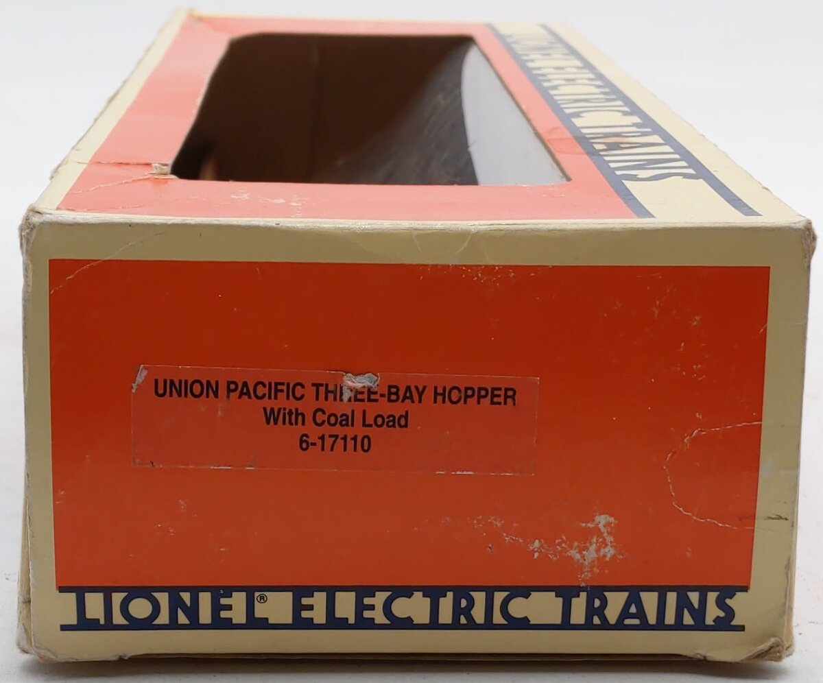 Lionel 6-17110 O Gauge Union Pacific 3-Bay Hopper #17110 with Coal Load EX/Box