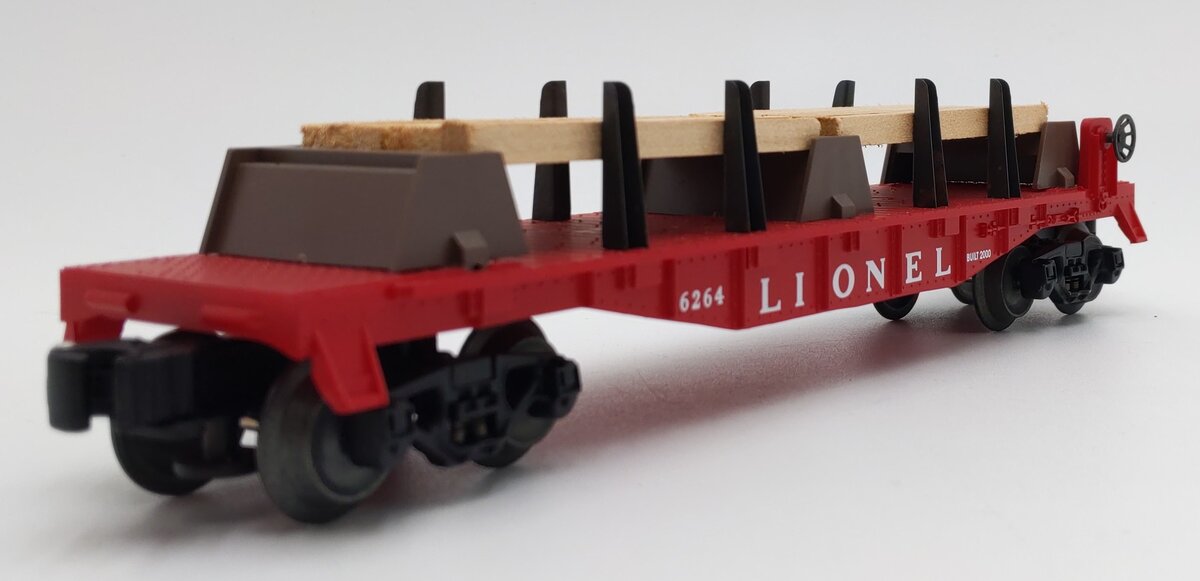 Lionel 6-19484 O Gauge Lionel Flatcar with Lumber Load #6264 LN/Box