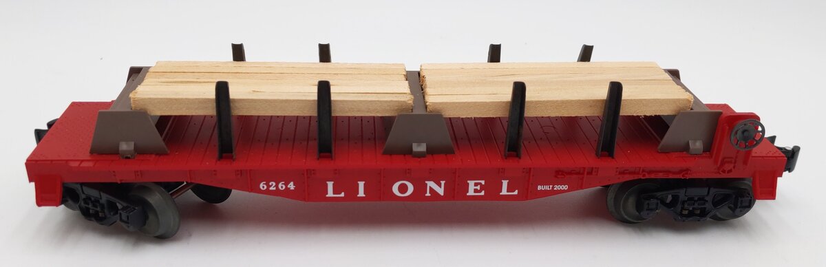 Lionel 6-19484 O Gauge Lionel Flatcar with Lumber Load #6264 LN/Box