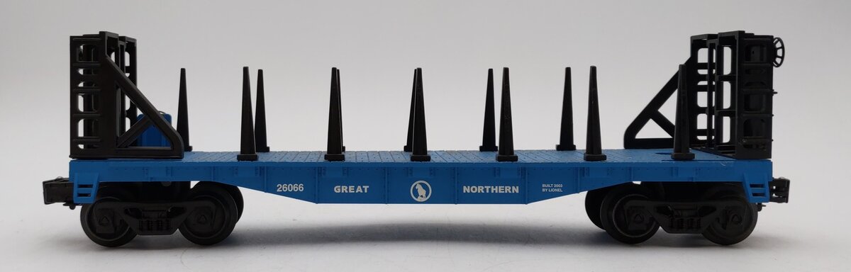 Lionel 6-26066 O Gauge Great Northern Flatcar w/ Bulkheads LN/Box