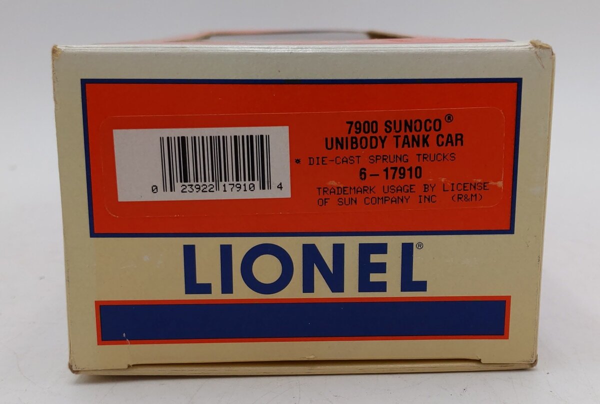 Lionel 6-17910 O Gauge Sunoco Unibody Tank Car #7900 LN/Box